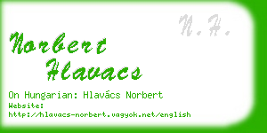 norbert hlavacs business card