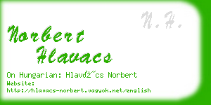 norbert hlavacs business card